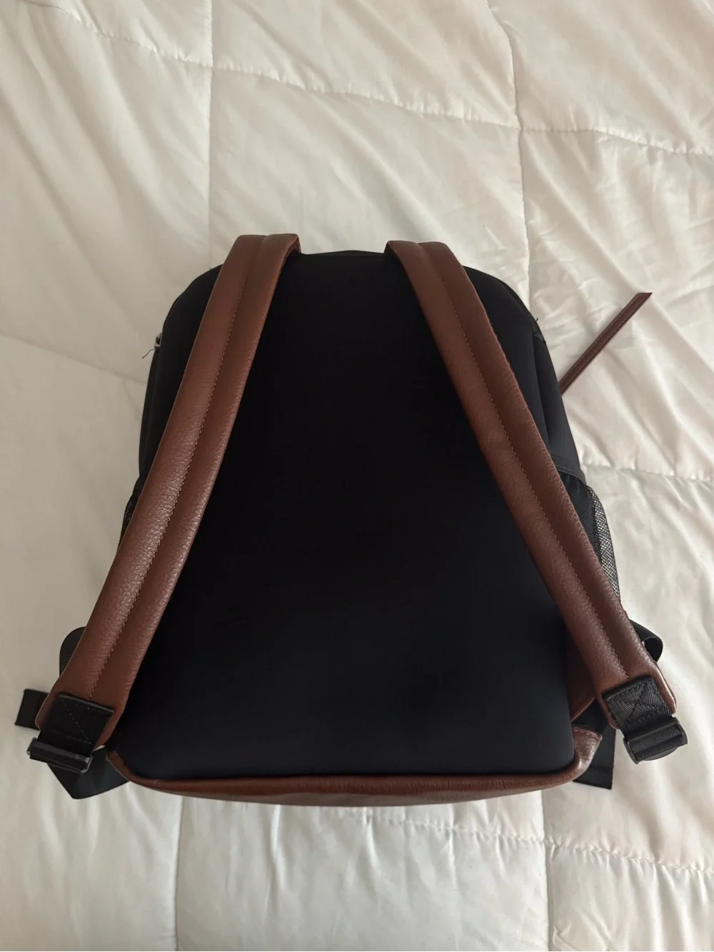 Freshly Picked Brown & Black Two-Tone Backpack with Front Pocket